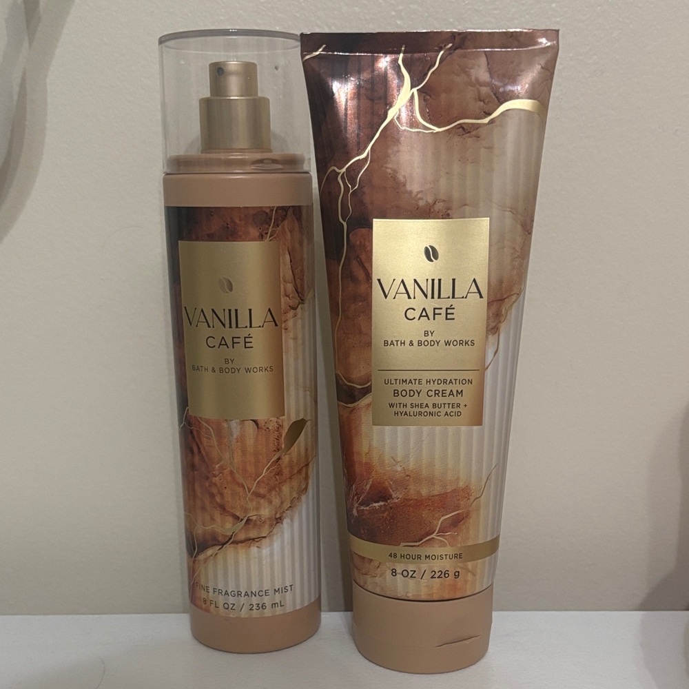 Bath & Body Works Vanilla Café Fragrance Mist and Body Cream